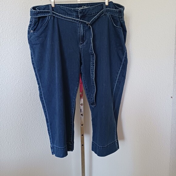 Universal Thread Wide Leg Crop Belted Jean 24W - Picture 1 of 15